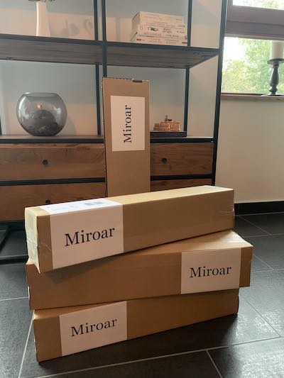 Photo des premiers colis Miroar
